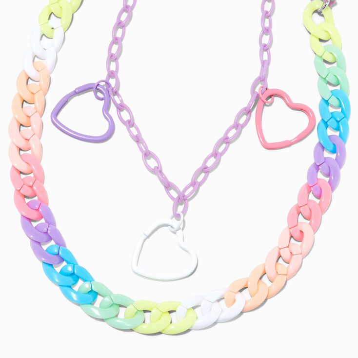 Pastel Heart Chunky Link Jean Chain