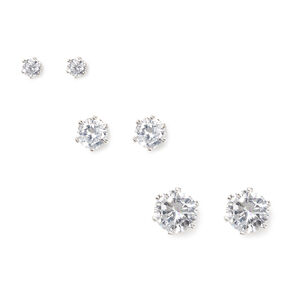 Earring Multi Sets For Women Icing Us Cubic Zirconia Round Six G Set Stud Earrings Of 3