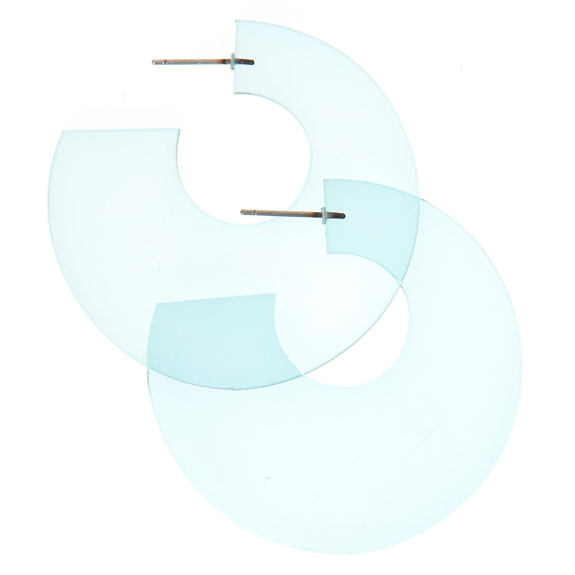 Clear Turquoise Half Hoop Earrings Icing Us Clear Turquoise Half Hoop Earrings