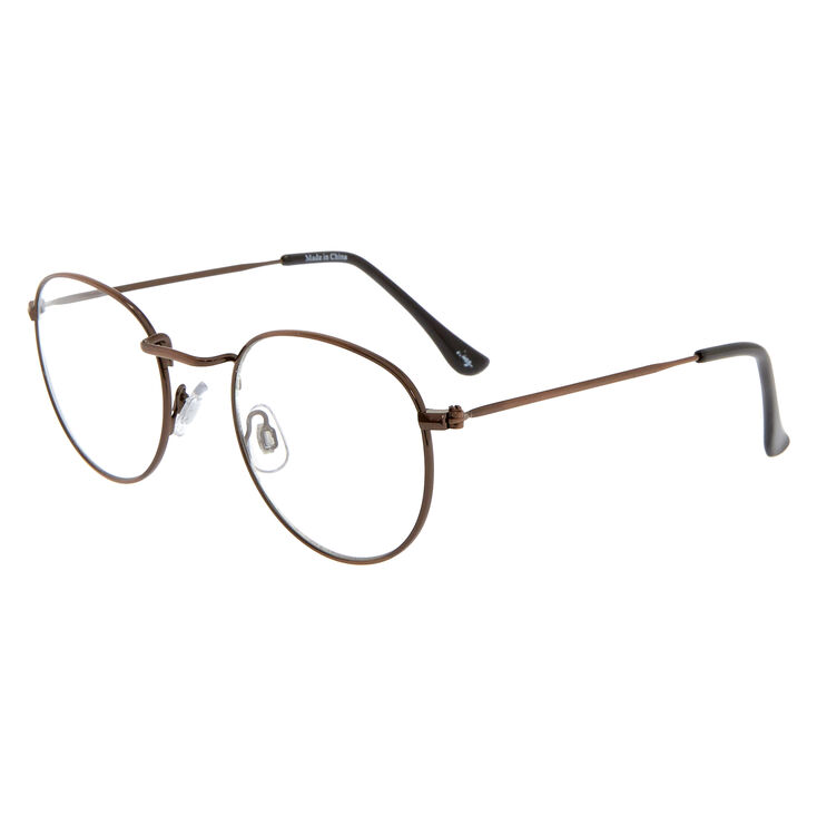 Bronze Round Clear Lens Frames,