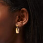 Gold 30MM Inner Glitter Hoop Earrings,