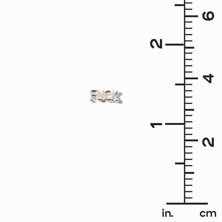 Silver F*ck Stud Earrings,