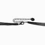 Black Spiked Multi Chain Choker Necklace,