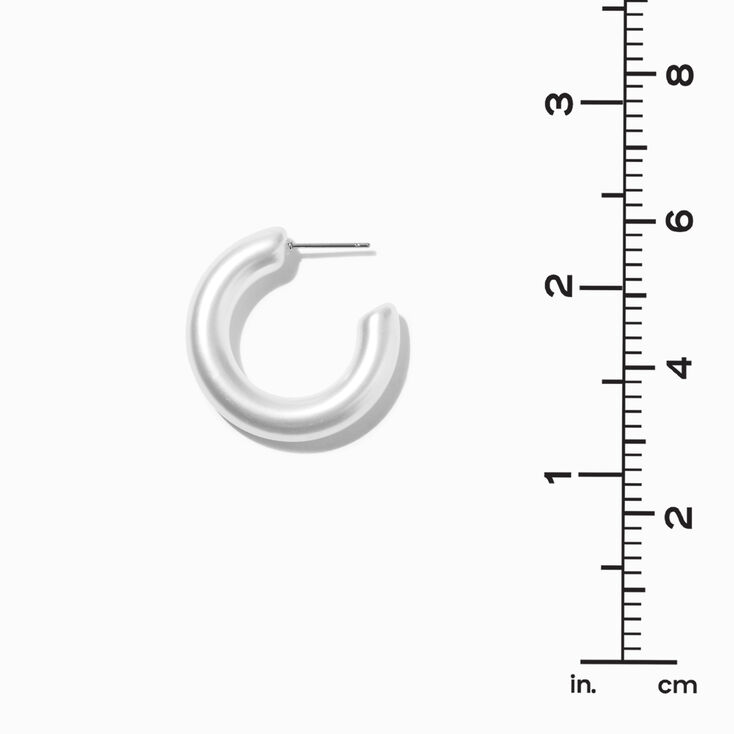 Matte White 20MM Hoop Earrings,