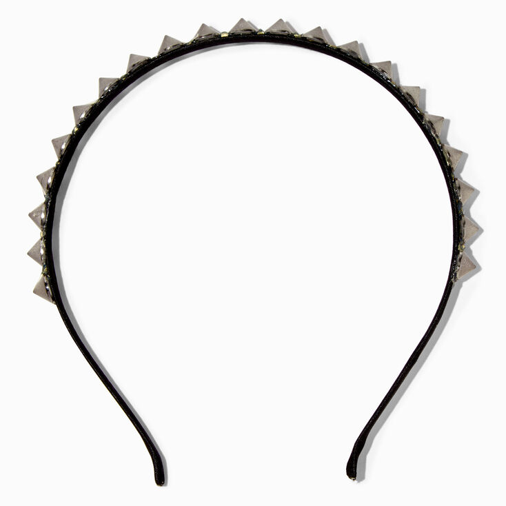 Silver Spiked Thin Headband