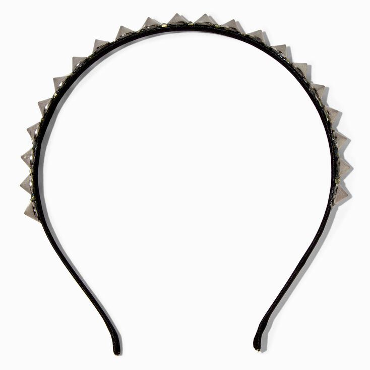 Hematite Spiked Thin Headband,