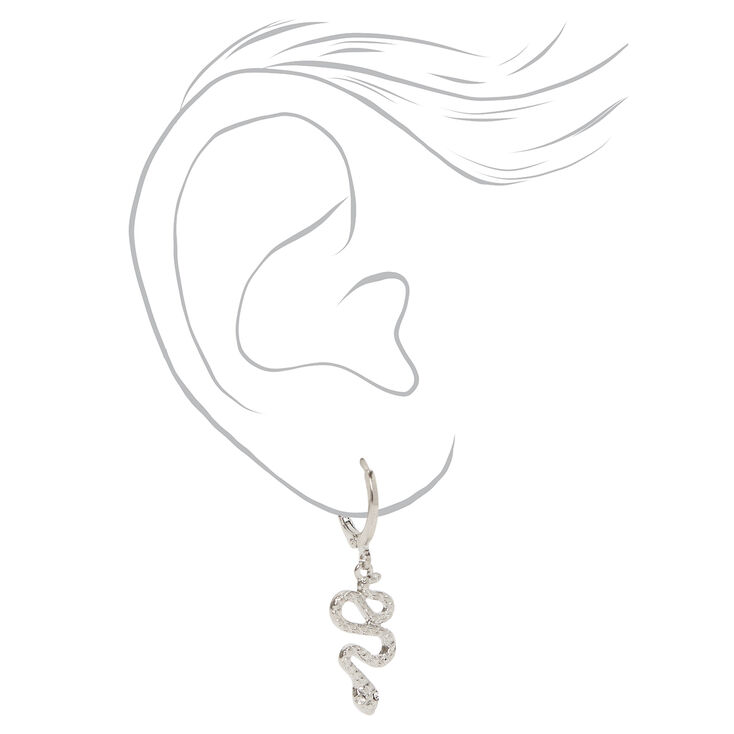 Silver Textured Snake Jewelry Set - 4 Pack,