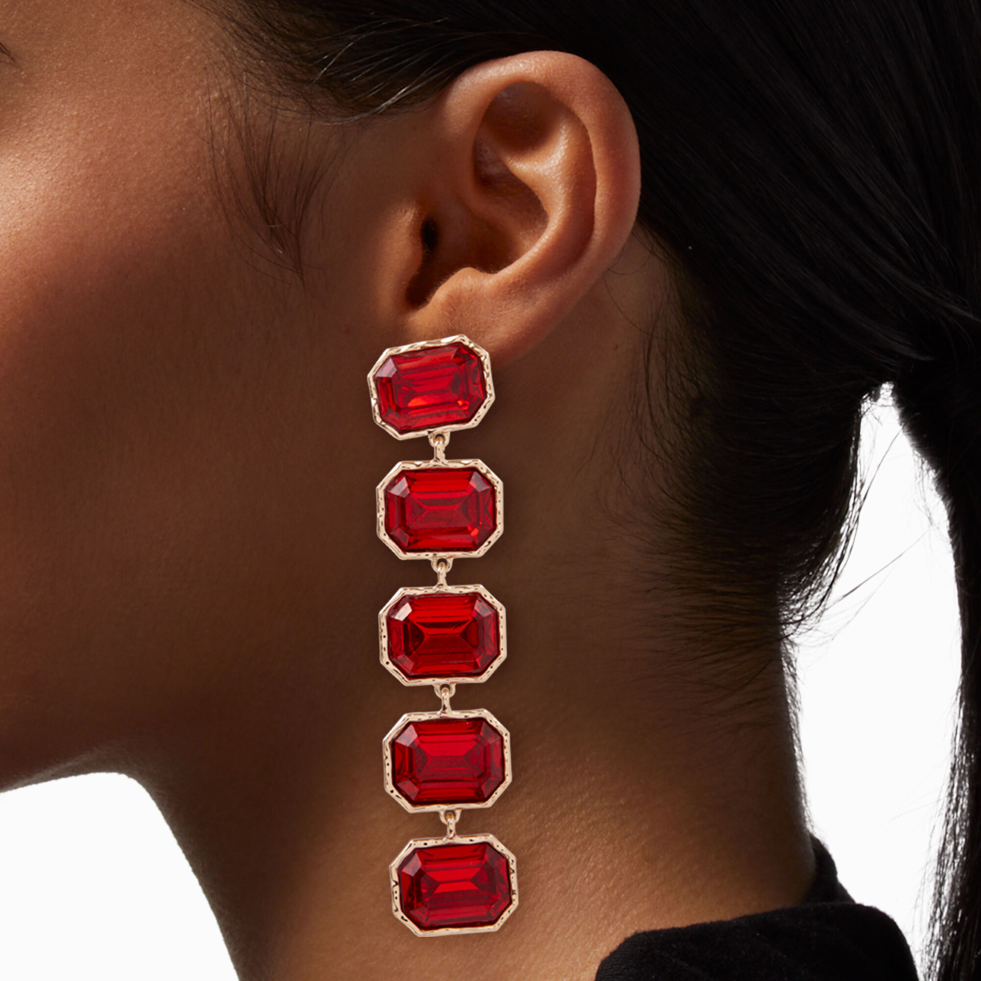 Buy MissMister Dark Red Alloy Rich Fashion Floral Earrings For Girls Online  - Get 71% Off