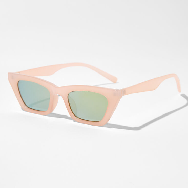 Pink Slimline Cat Eye Sunglasses,