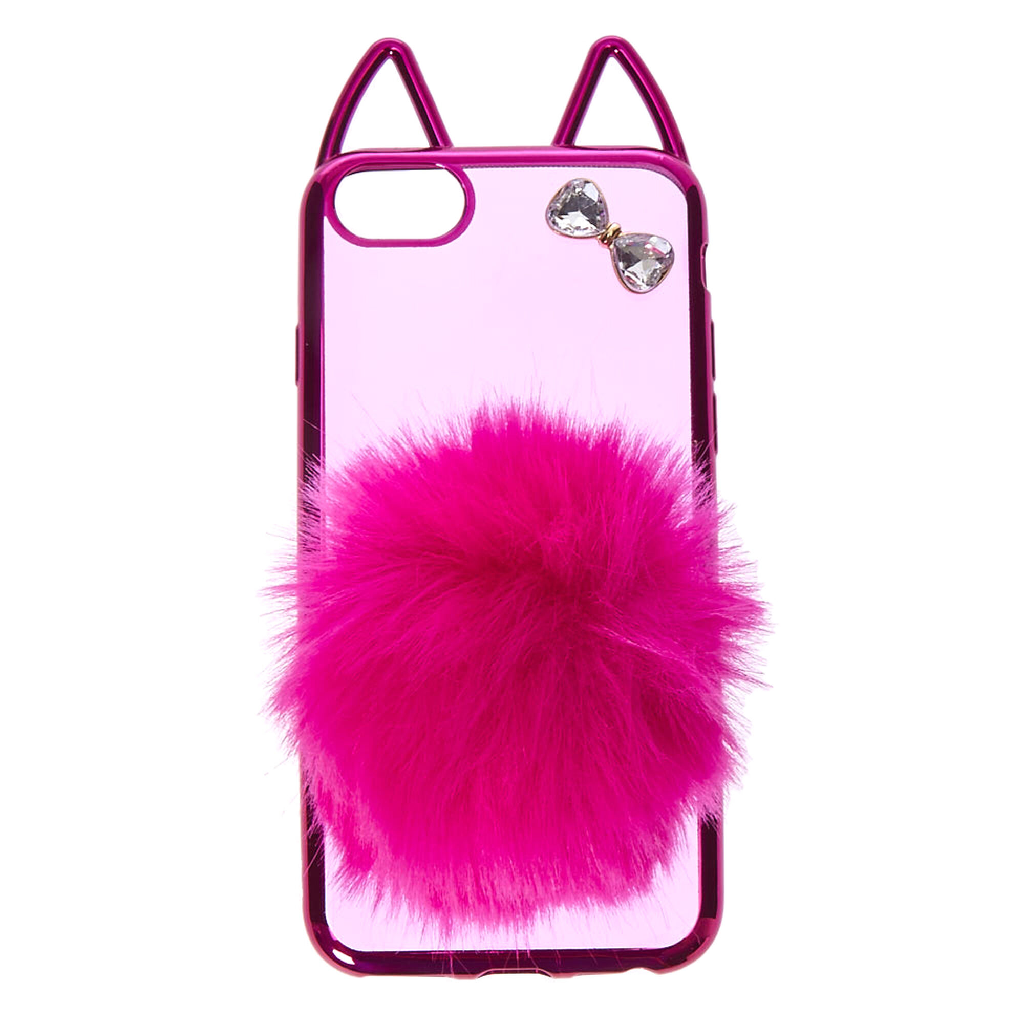 Hot Pink Cat With Pom Tail Phone Case Fits Iphone 5 5s Se Icing Us