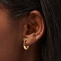 ICING Select 18k Yellow Gold Plated Rainbow Cubic Zirconia 12MM Hoop Earrings,