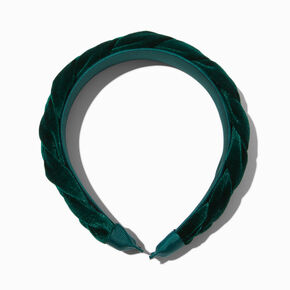 Emerald Green Braided Headband,