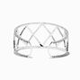 Silver-tone Zig Zag Cuff Bracelet,