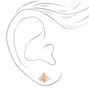 Gold Cubic Zirconia Bee Stud Earrings,