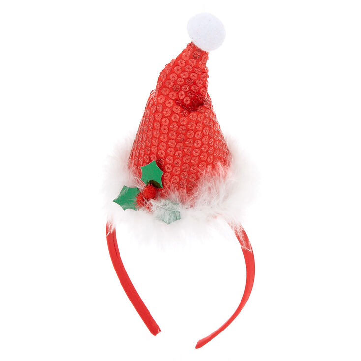 Santa Hat Headband - Red,