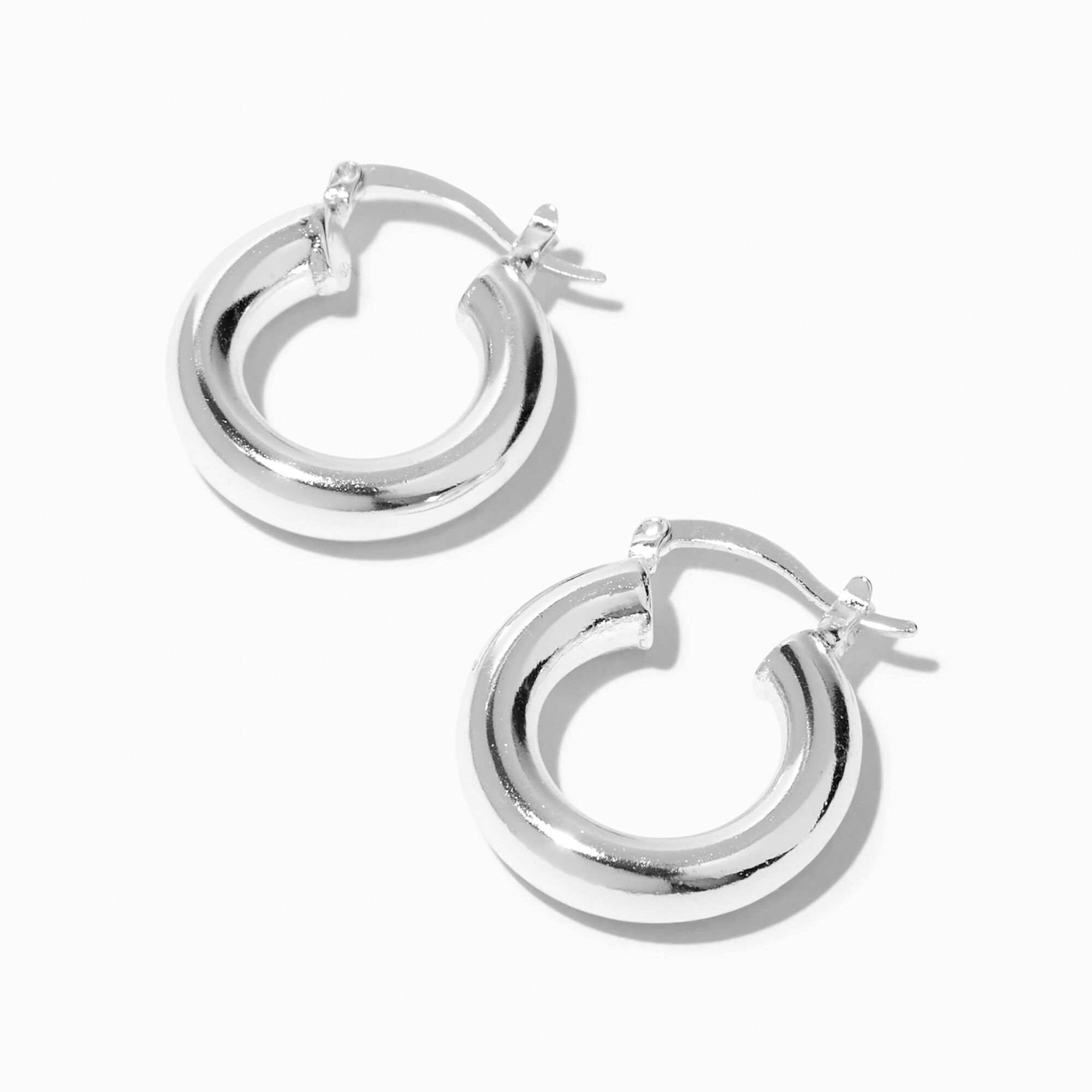 Thick sterling hotsell silver hoop earrings