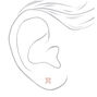 18kt Rose Gold Plated Cubic Zirconia Square Stud Earrings - 5MM,