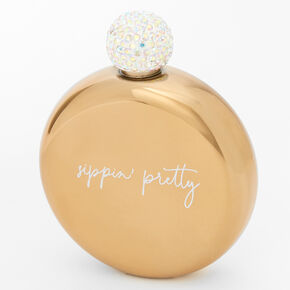 Round Sippin&#39; Pretty Flask - Gold,