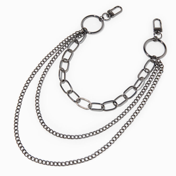 Silver Chain Link Multi Strand Jean Chain