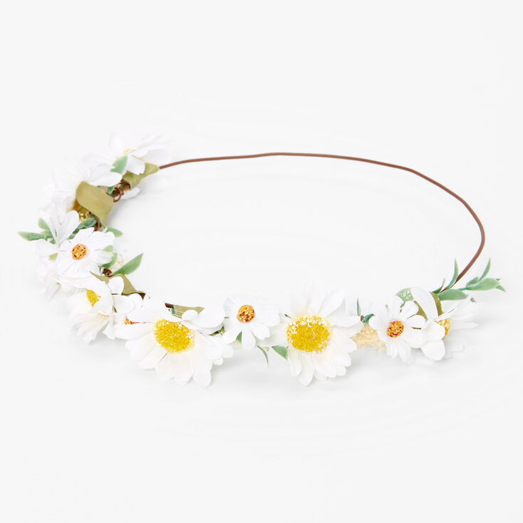 Daisy Baby&#39;s Breath Flower Crown,