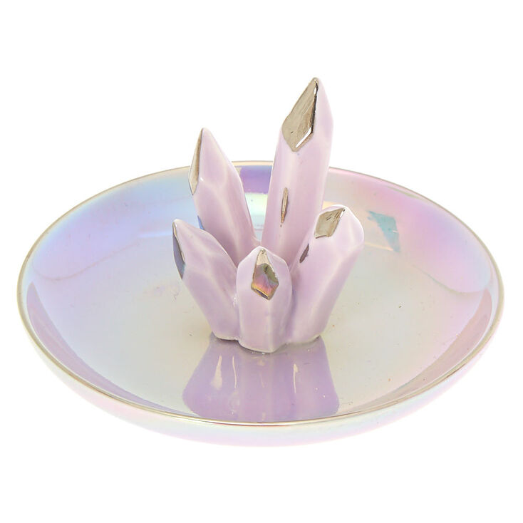 Ceramic Amethyst Jewelry Holder Tray - Purple,