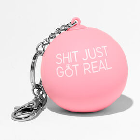 Shit Just Got Real Bridal Pink Stress Ball Keychain,