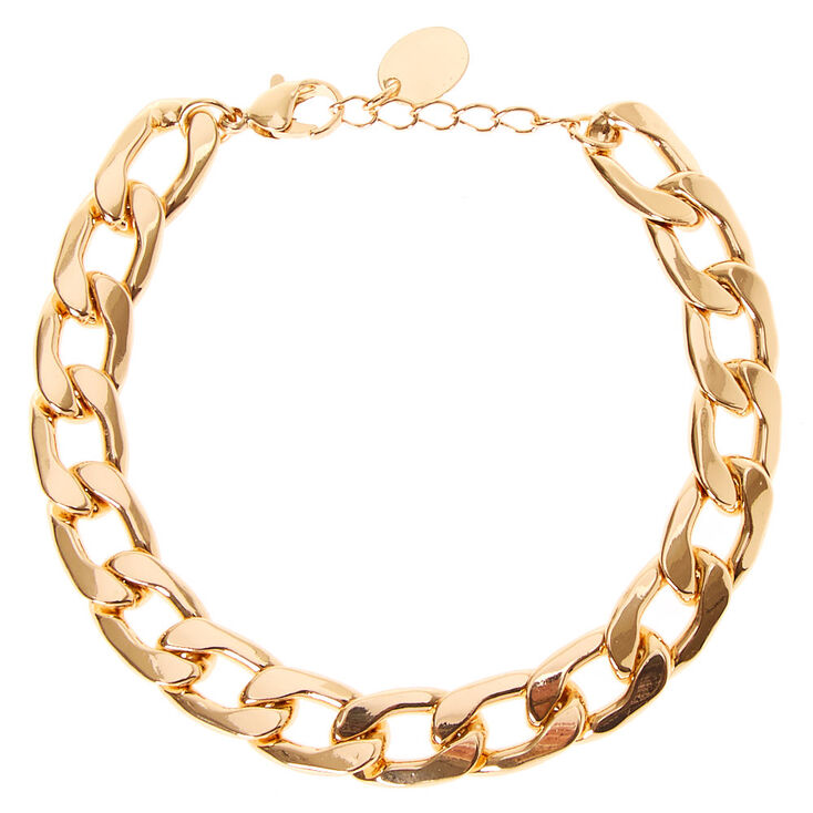 Gold Link Chain Bracelet,
