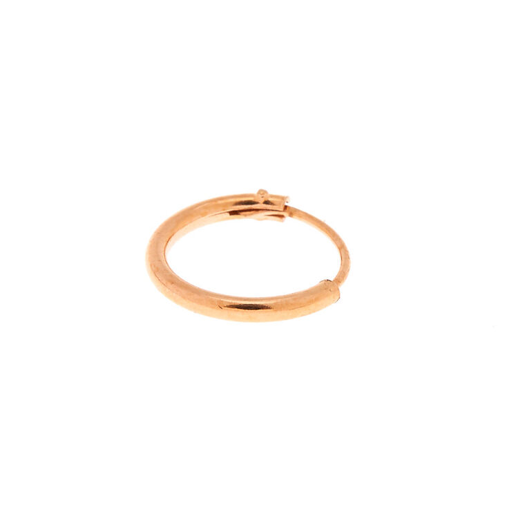 Rose Gold Sterling Silver 10MM Cartilage Hoop Earring,