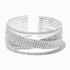 Silver-tone Mega Glam Cuff Bracelet,
