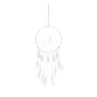 Crescent Moon Tassel &amp; Feather Hanging Wall Art - White,