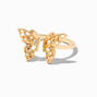 Gold Crystal Butterfly Rings - 10 Pack,