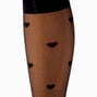 Black Hearts Sheer Knee High Socks,