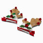 Reindeer Antlers &amp; Jingle Bells Hair Clips - 2 Pack,