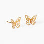 18kt Gold Plated Butterfly Stud Earrings,