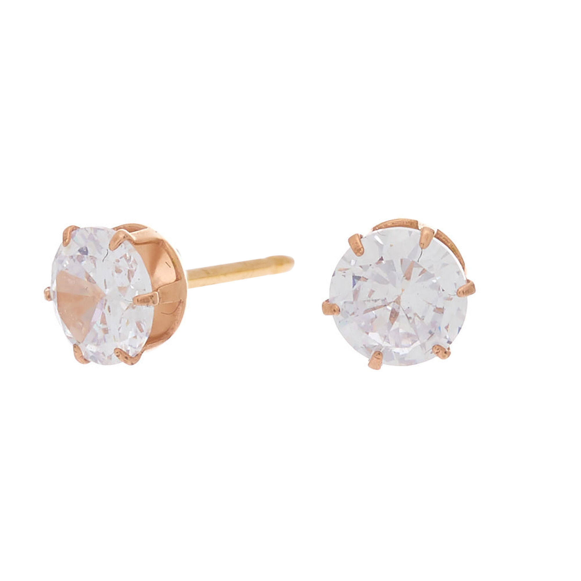 Rose gold store titanium earrings