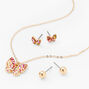 Gold Embellished Butterfly Jewelry Set - 3 Pack,