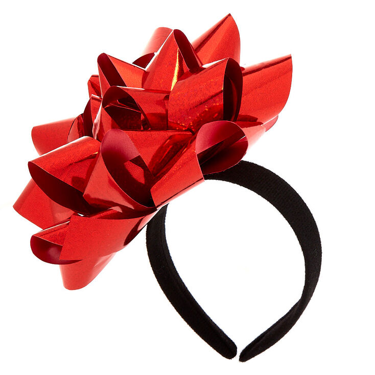 Christmas Bow Headband - Red,