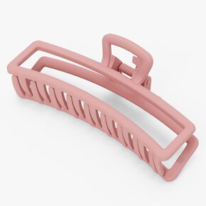 Large Rectangle Hair Claw - Mauve,