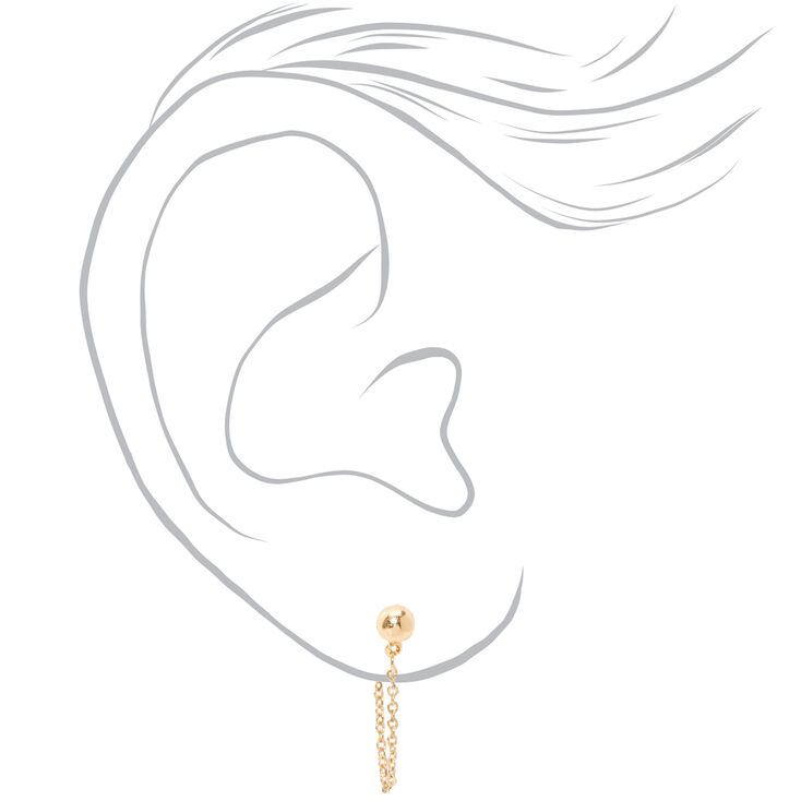Gold Ball Pearl Ear Cuff &amp; Mixed Earrings - 6 Pack,