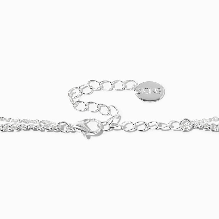 Purple Mystical Gem Silver Multi-Strand Necklace,