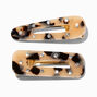 Brown Embellished Tortoiseshell Hair Clips - 2 Pack,