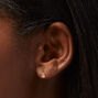 Sterling Silver Cubic Zirconia Pink Teardrop Earrings,