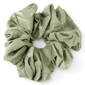 Giant Satin Hair Scrunchie - Sage,