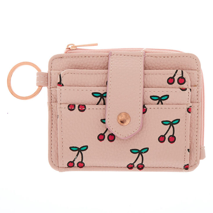 Cherry WAX African coins purse pink green and blue