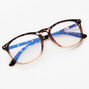 Blush Pink Tortoiseshell Rectangle Clear Lens Frames,