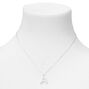 Silver Ridge Initial Pendant Necklace - A,