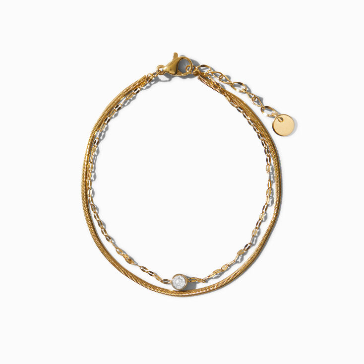 Icing Select 18k Gold Plated Multi-Strand Bracelet,