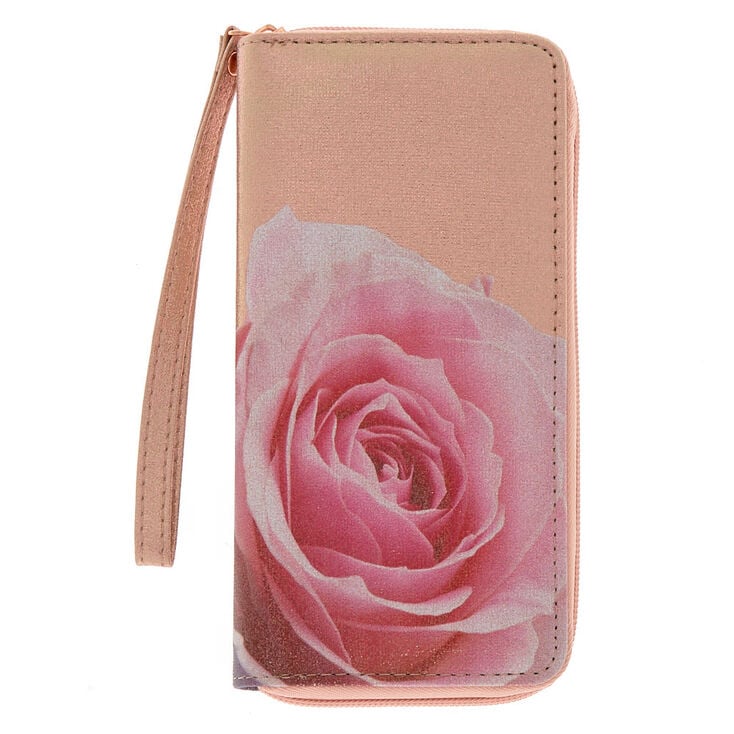 Metallic Rose Wristlet - Rose Gold,