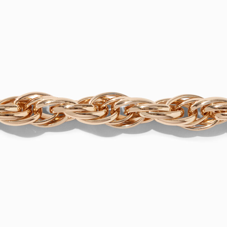 Gold-tone Chunky Twist Chain Bracelet,