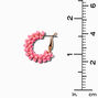 Pink Beaded Hoops Earring Stackables Set - 3 Pack,